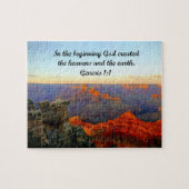 Genesis 1:1 In het begin schiep God Legpuzzel (Horizontaal)