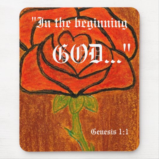 Genesis 1:1 Mousepad Muismat (Voorkant)