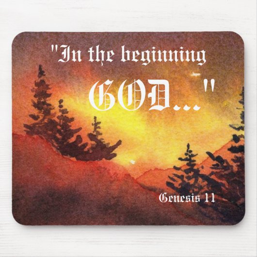 Genesis 1:1 Mousepad Muismat (Voorkant)