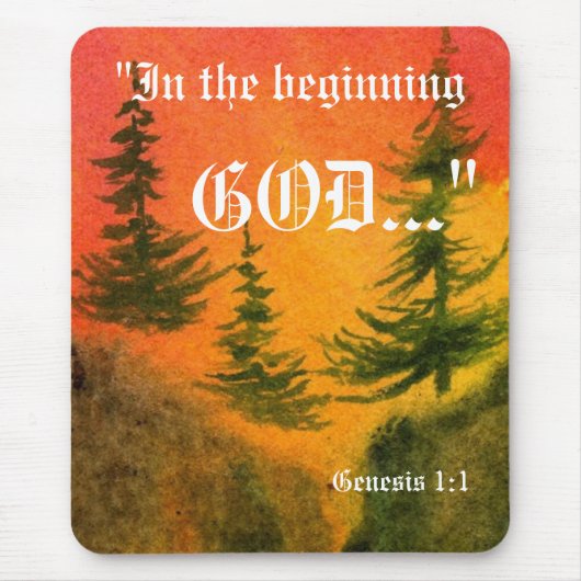 Genesis 1:1 Mousepad Muismat (Voorkant)