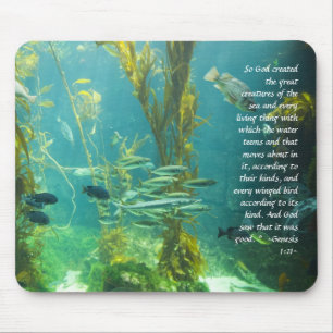 Genesis 1:21 Kelp Mousepad Muismat
