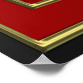 Genesis 1 In het begin maakte God rood Poster (Hoek)