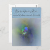 Genesis 1 In het begin schiep God de hemel Briefkaart (Voorkant / Achterkant)