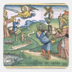 Genesis 21 1-14 Abraham's offer up of Isaac, voor Vierkante Sticker