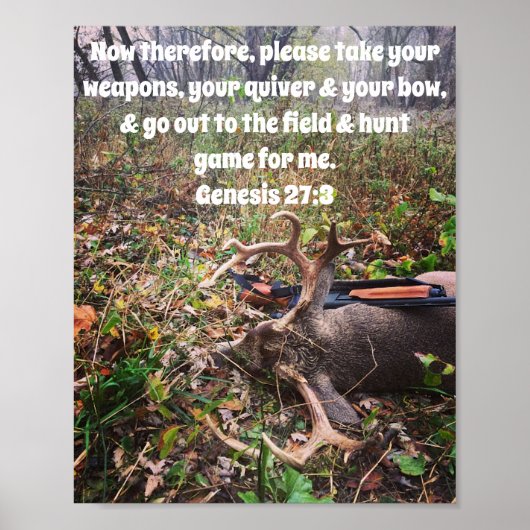 Genesis 27:3 Buck Poster (Voorkant)