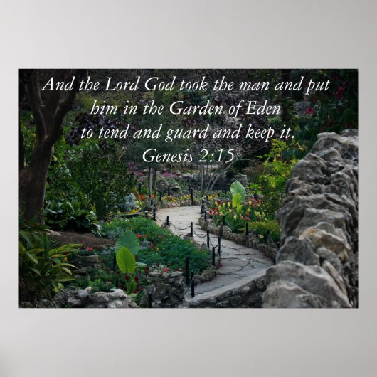 Genesis 2:15 poster (Voorkant)