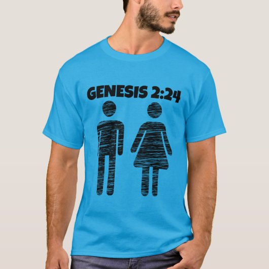 GENESIS 2:24 BIBLICAL MARRIAGE T-SHIRTS (Voorkant)