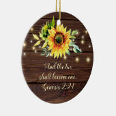 Genesis 2:24 De twee worden één bruiloft Keramisch Ornament (Rechts)