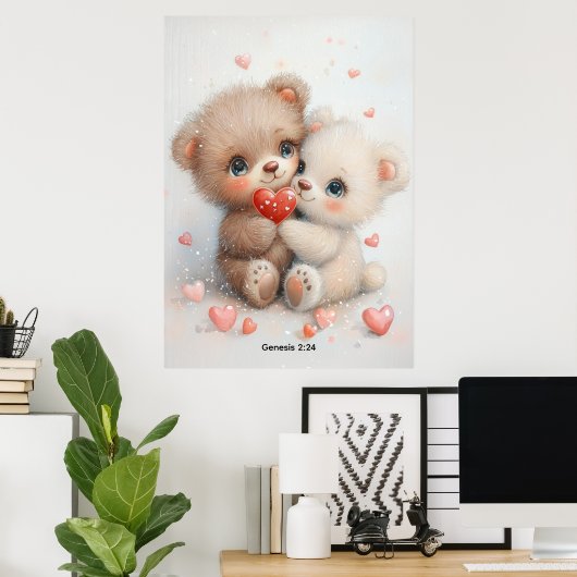 Genesis 2:24 poster (Thuiskantoor)