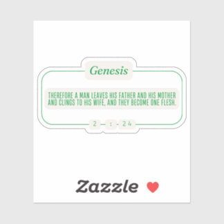 Genesis 2:24 sticker