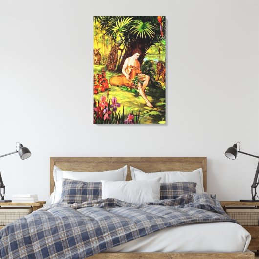 Genesis 2 God maakt het eerste Man Canvas (Insitu (Slaapkamer))
