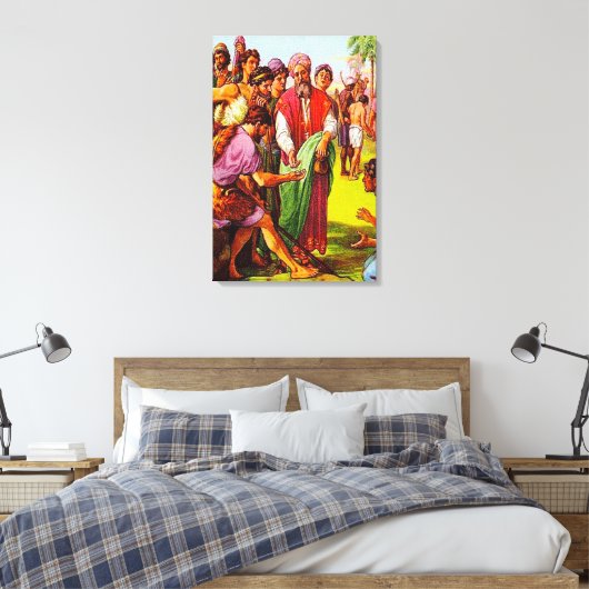 Genesis 37 Jozefs broers verkopen hem canvas (Insitu (Slaapkamer))