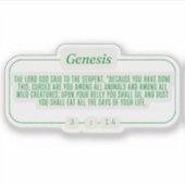 Genesis 3:14 sticker (Voorkant)