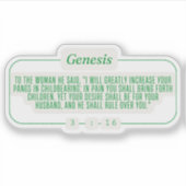 Genesis 3:16 sticker (Voorkant)