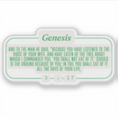 Genesis 3:17 sticker (Voorkant)