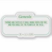 Genesis 3:18 sticker (Voorkant)