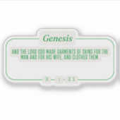 Genesis 3:21 sticker (Voorkant)