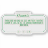 Genesis 3:23 sticker (Voorkant)