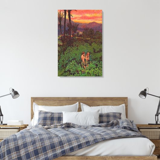 Genesis 3 Adam en Eva verlaten Eden Canvas (Insitu (Slaapkamer))