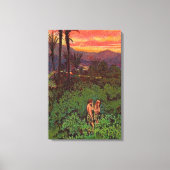 Genesis 3 Adam en Eva verlaten Eden Canvas (Voorkant)