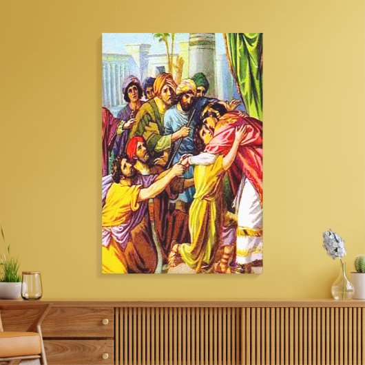 Genesis 45 Joseph vertelt wie hij is canvas (Insitu (Woonkamer))