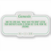 Genesis 4:10 sticker (Voorkant)