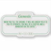 Genesis 4:12 sticker (Voorkant)