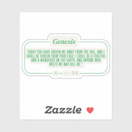 Genesis 4:14 sticker