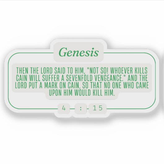 Genesis 4:15 sticker (Voorkant)