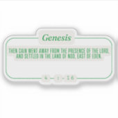 Genesis 4:16 sticker (Voorkant)