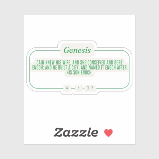 Genesis 4:17 sticker (Vel)