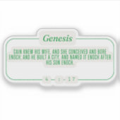 Genesis 4:17 sticker (Voorkant)