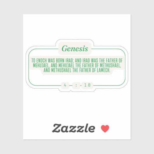 Genesis 4:18 sticker (Vel)