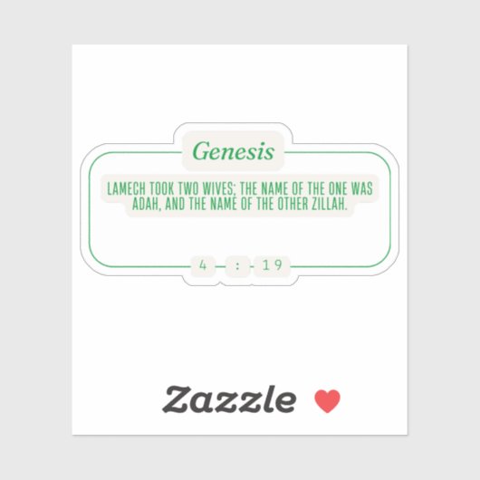 Genesis 4:19 sticker (Vel)