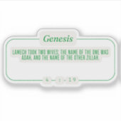 Genesis 4:19 sticker (Voorkant)
