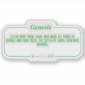 Genesis 4:22 sticker (Voorkant)