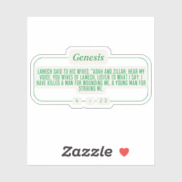 Genesis 4:23 sticker