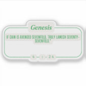 Genesis 4:24 sticker (Voorkant)