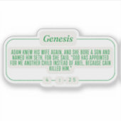 Genesis 4:25 sticker (Voorkant)