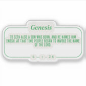 Genesis 4:26 sticker (Voorkant)