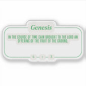 Genesis 4:3 sticker (Voorkant)