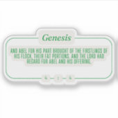 Genesis 4:4 sticker (Voorkant)