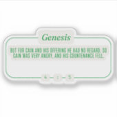 Genesis 4:5 sticker (Voorkant)