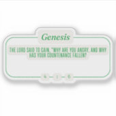 Genesis 4:6 sticker (Voorkant)