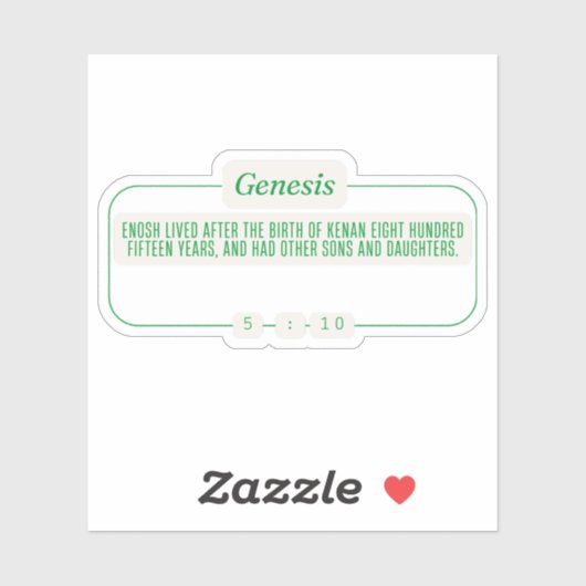 Genesis 5:10 sticker (Vel)