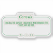 Genesis 5:11 sticker (Voorkant)