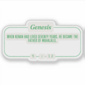 Genesis 5:12 sticker (Voorkant)