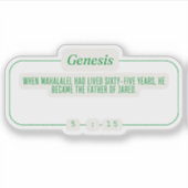 Genesis 5:15 sticker (Voorkant)