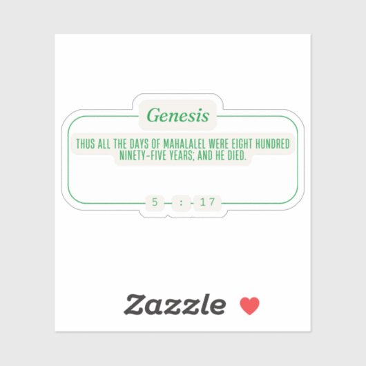 Genesis 5:17 sticker (Vel)