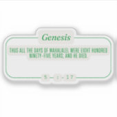 Genesis 5:17 sticker (Voorkant)